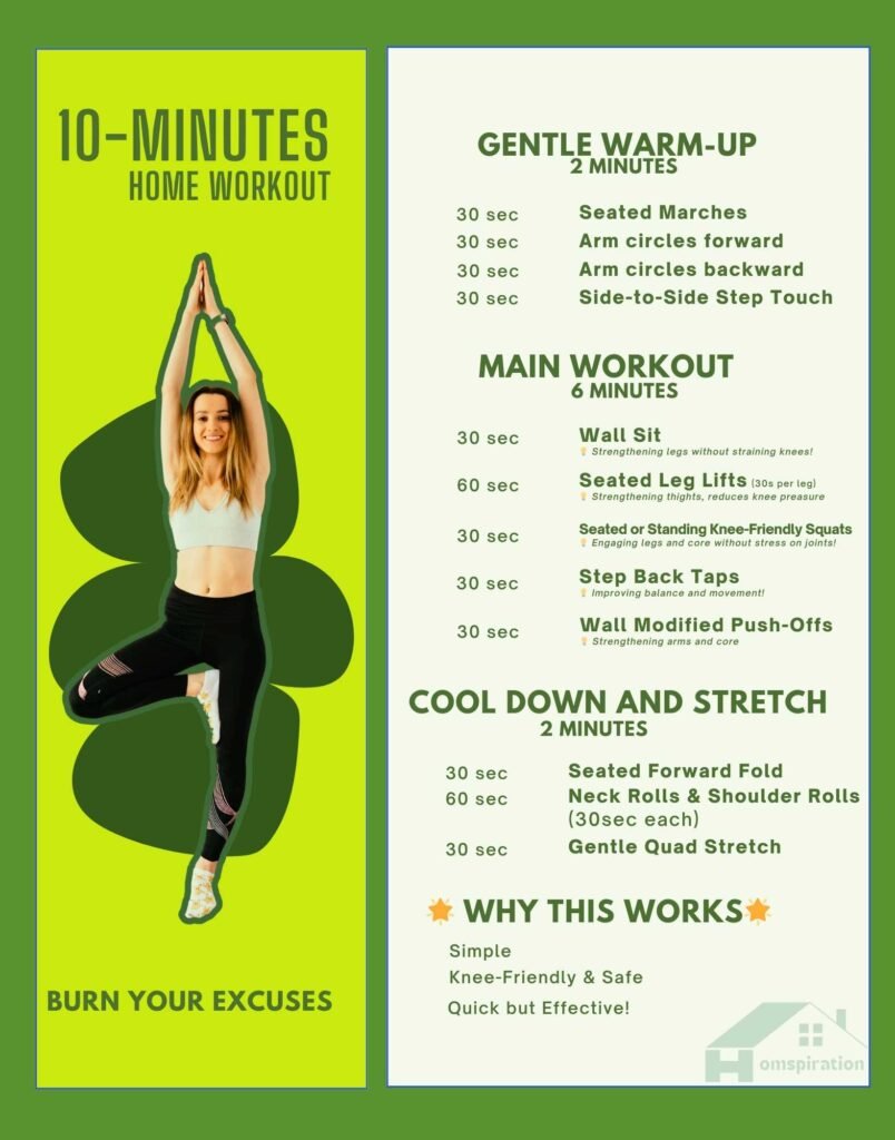Too Busy to Exercise? Try This 10-Minute Home Workout for Beginners!